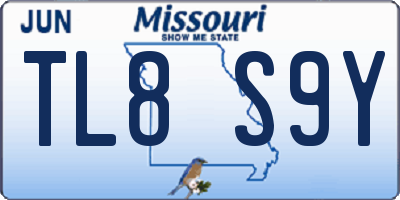 MO license plate TL8S9Y