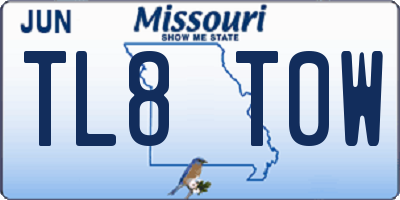 MO license plate TL8T0W
