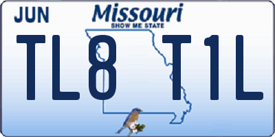 MO license plate TL8T1L