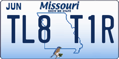 MO license plate TL8T1R