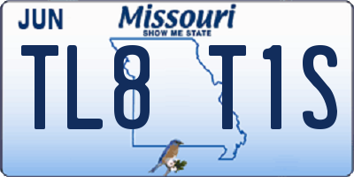 MO license plate TL8T1S