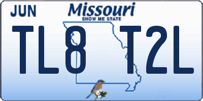MO license plate TL8T2L