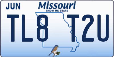 MO license plate TL8T2U