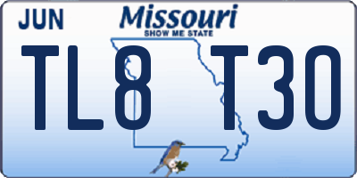 MO license plate TL8T3O