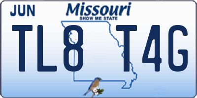 MO license plate TL8T4G