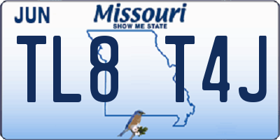 MO license plate TL8T4J