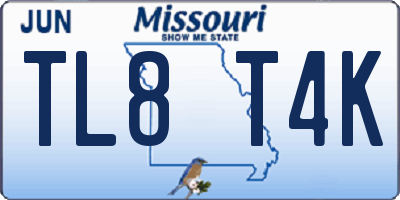 MO license plate TL8T4K
