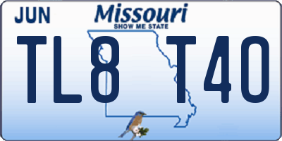 MO license plate TL8T4O