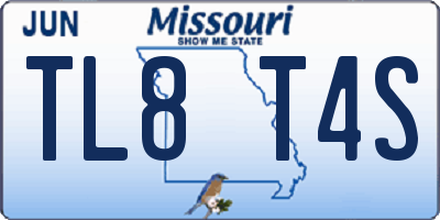 MO license plate TL8T4S
