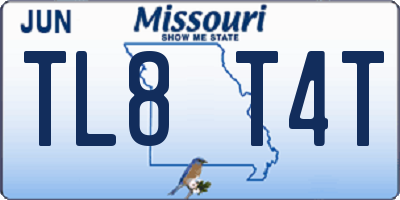 MO license plate TL8T4T
