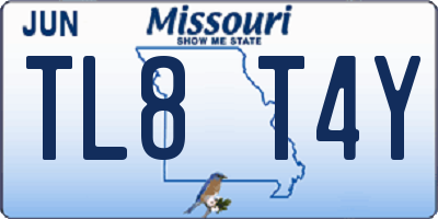 MO license plate TL8T4Y