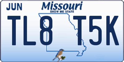 MO license plate TL8T5K