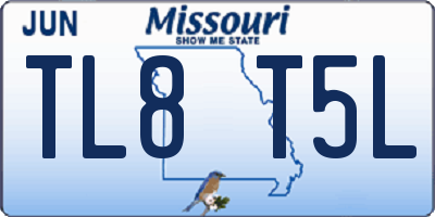 MO license plate TL8T5L
