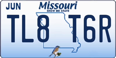 MO license plate TL8T6R