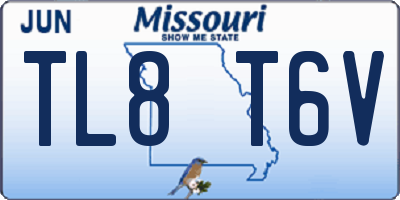 MO license plate TL8T6V