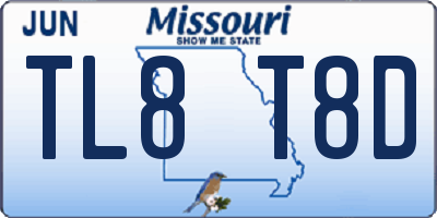 MO license plate TL8T8D