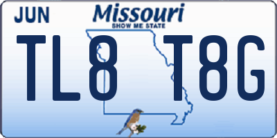 MO license plate TL8T8G