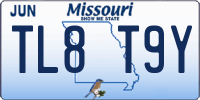 MO license plate TL8T9Y