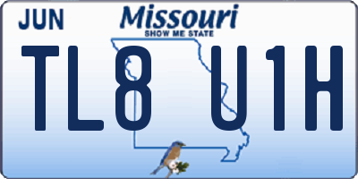 MO license plate TL8U1H
