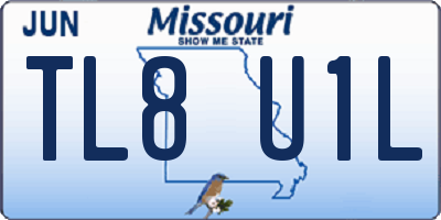 MO license plate TL8U1L