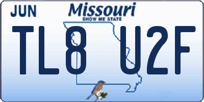 MO license plate TL8U2F
