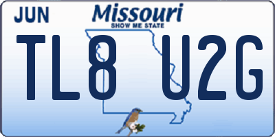 MO license plate TL8U2G