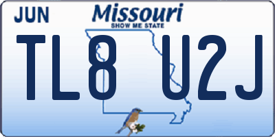 MO license plate TL8U2J