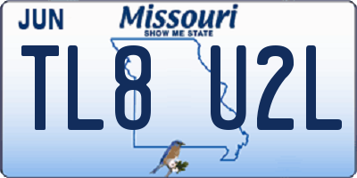 MO license plate TL8U2L