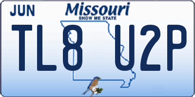 MO license plate TL8U2P