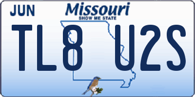 MO license plate TL8U2S