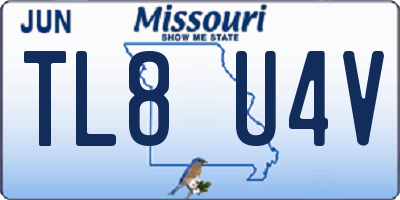 MO license plate TL8U4V