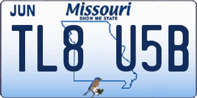 MO license plate TL8U5B