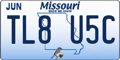 MO license plate TL8U5C