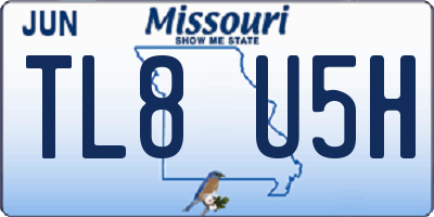 MO license plate TL8U5H