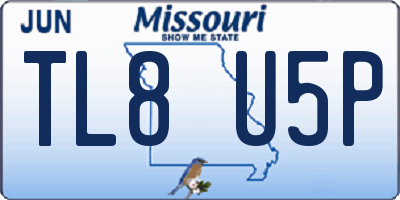 MO license plate TL8U5P