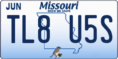MO license plate TL8U5S