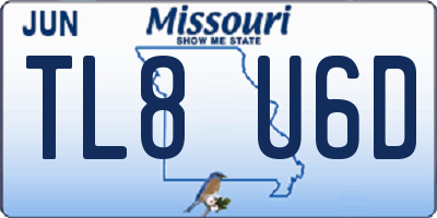 MO license plate TL8U6D