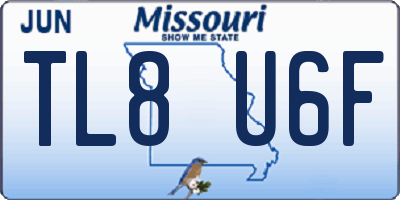 MO license plate TL8U6F