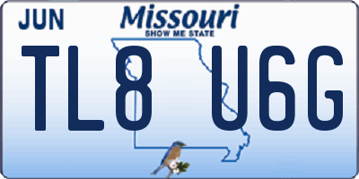 MO license plate TL8U6G