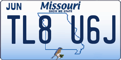 MO license plate TL8U6J