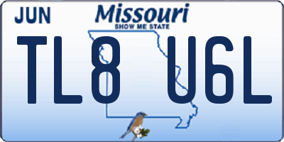 MO license plate TL8U6L