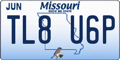 MO license plate TL8U6P