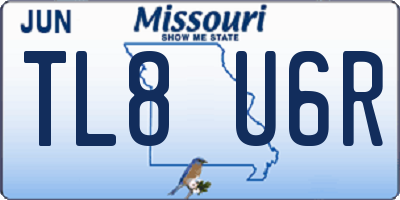 MO license plate TL8U6R