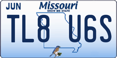 MO license plate TL8U6S