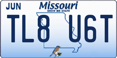 MO license plate TL8U6T
