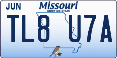 MO license plate TL8U7A
