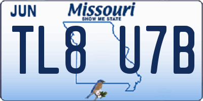 MO license plate TL8U7B