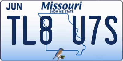 MO license plate TL8U7S