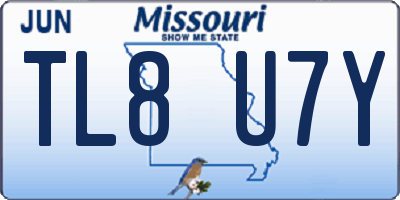 MO license plate TL8U7Y