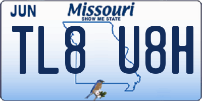 MO license plate TL8U8H